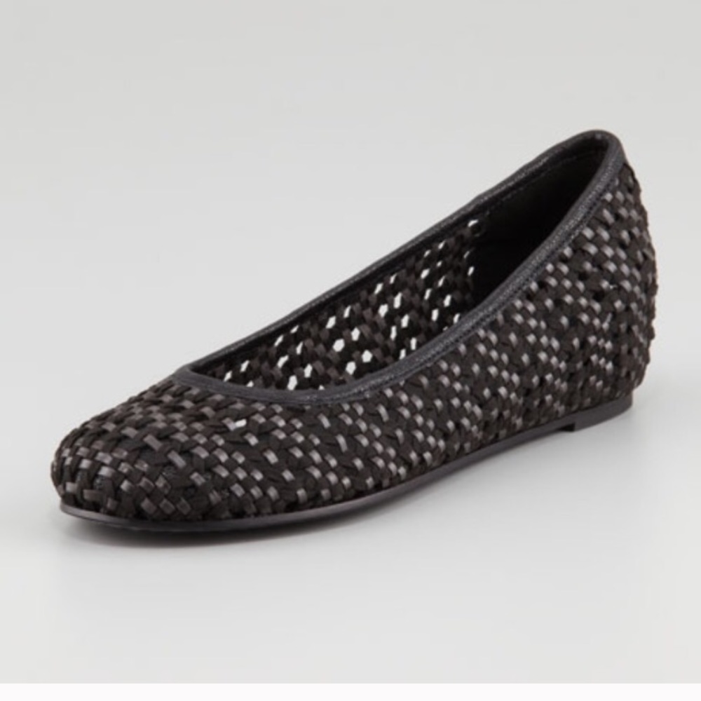 Eileen Fisher Black Woven Ballerina Flat